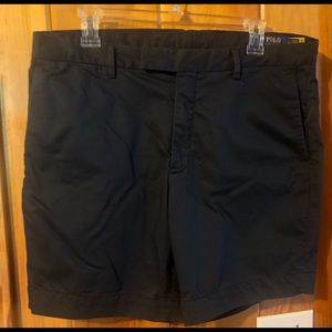 Mens Polo Ralph Lauren stretch straight fit size 34 black dress shorts